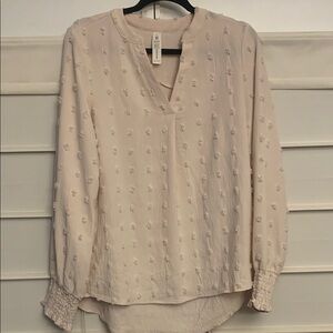 Loft Cream Textured Blouse